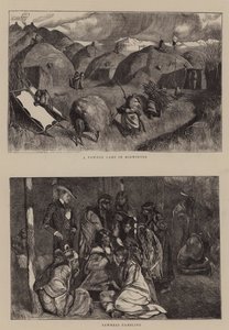 En Pawnee Camp midtvinter av Arthur Boyd Houghton