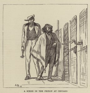 En scene i fengselet i Chicago av Arthur Boyd Houghton