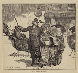 Graphic America, the Shakers, Police Convoy i Boston av Arthur Boyd Houghton