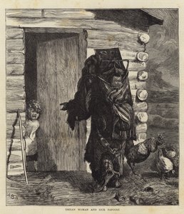 Indisk kvinne og syk Papoose av Arthur Boyd Houghton