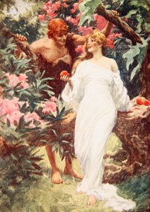 The Apples of Youth (farge litho) av Arthur C. (after) Michael