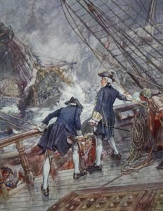 Hawke, illustrasjon fra Drakes Drum and Other Songs of the Sea av Henry Newbolt (1862-1938) pub. 1905 av Arthur David McCormick