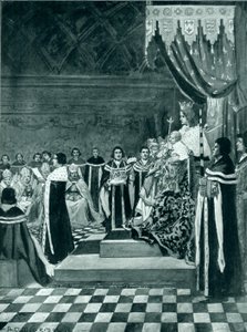 Henry VI åpnet parlamentet med sin mor av Arthur David McCormick