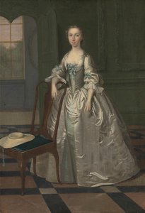 En dame i en salong av Arthur Devis