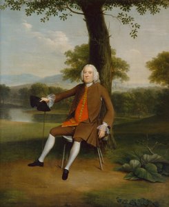 Portrett av en herre sittende (olje på lerret) av Arthur Devis