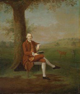 Sannsynligvis John Trevor, tredje baron Trevor, fra St. Anne's Hill, Surrey, og Trevalyn Hall, Denbighshire (tidligere T. Travers, Esq.) av Arthur Devis