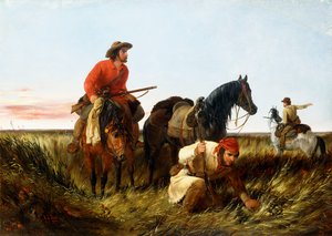 Fangstmenn som følger stien: At Fault, 1851 av Arthur Fitzwilliam Tait