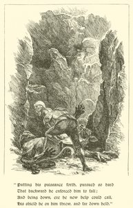 Sir Calidore, Knight Of Courtesy, Beast With A Thousand Tongues (gravering)