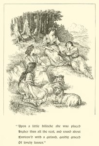 Sir Calidore, Knight Of Courtesy, Coridon And Pastorella (gravering) av Arthur George Walker