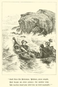 Sir Guyon, The Rock of Reproach (gravering) av Arthur George Walker