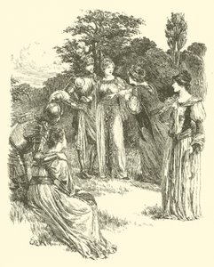 The Legend Of Britomart, The Golden Girdle Awarded (gravering) av Arthur George Walker