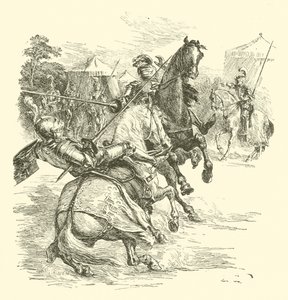 The Legend Of Britomart, The Tournament (gravering) av Arthur George Walker