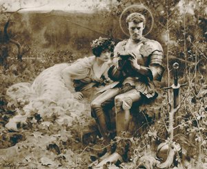 The Temptation of Sir Percival (fotogravyr)