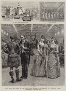 Ball gitt på Malta av hertugen og hertuginnen av Edinburgh for å feire bryllupsdagen deres 25. januar av Arthur Hopkins