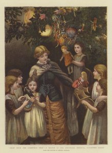 Frukt fra juletreet, en skisse på Foundling Hospital, Guildford Street (chromolitho)