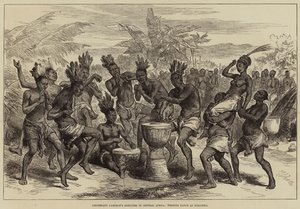 Løytnant Camerons skisser i Sentral-Afrika, bryllupsdans på Kibaiyeli