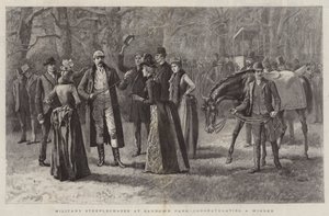 Militære hinderløp i Sandown Park, gratulerer en vinner av Arthur Hopkins