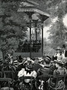 Friluftsmusikk i London: Lytte til militærbandet i Hyde Park av Arthur Hopkins