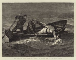 Scene fra Mr Charles Reades nye drama, The Scuttled Ship, på Olympic Theatre