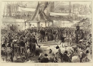 Prinsen av Wales ønsket velkommen hjem i Portsmouth av Arthur Hopkins