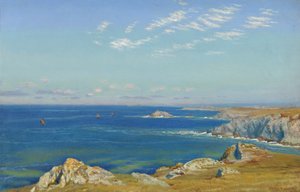 Newquay Headland, Cornwall av Arthur Hughes