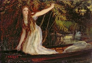 Lady of Shalott av Arthur Hughes