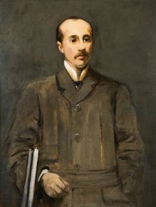 En portrettstudie [J Martin White] av Arthur Melville