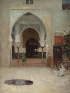 Studie for "At the Door of the Seraglio", ca. 1890 av Arthur Melville
