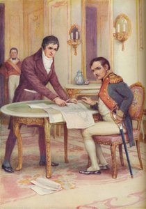 Fulton forklarer ubåten sin til Napoleon, c1925