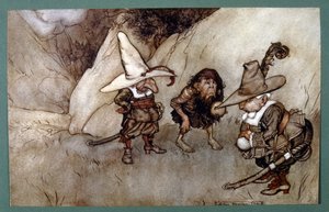 En novelle av den amerikanske forfatteren Washington (illustrasjon) av Arthur Rackham