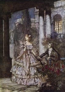 Annonse for Colgates Cashmere Bouquet-såpe, vinner av en pris fra Art Directors" Club of New York på deres utstilling for reklamekunst i 1924 av Arthur Rackham