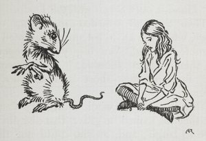 Alice og musen av Arthur Rackham