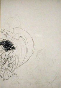 Ved pumpen (blyant på papir) av Arthur Rackham