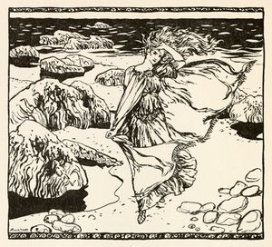 Becuma fra Becuma of the White Skin i Irish Fairy Tales av Arthur Rackham