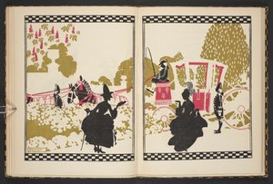 Askepott går til ballen, illustrasjon fra Askepott, gjenfortalt av C.S. Evans, og illustrert av Arthur Rackham av Arthur Rackham