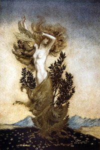 Comus, er en maske til ære for kyskhet av Arthur Rackham