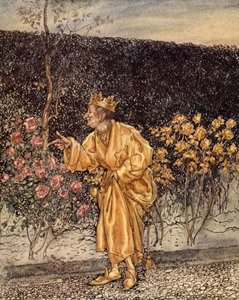 Hver blomst ble endret til gull, illustrasjon fra 