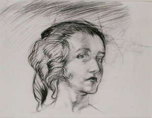 Jentehode (blyant på papir) av Arthur Rackham
