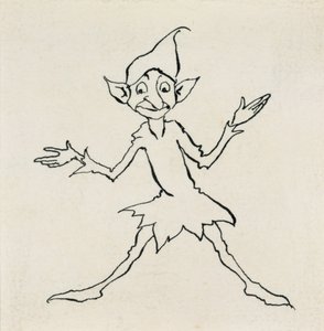 God kveld! sa Lukoje, illustrasjon fra Hans Christian Andersens Fairy Tales, utgitt 1932 (penn og blekk) av Arthur Rackham