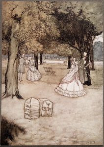 Jeg tror at det mest rørende synet i Gardens er de to gravsteinene til Walter Stephen Matthews og Phoebe Phelps .., fra Peter Pan i Kensington Gardens av J M Barrie (1860 - 1937), pub. av Arthur Rackham