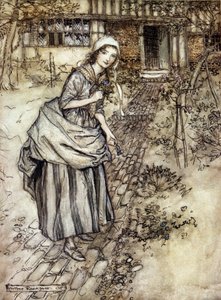 Illustrasjon av Arthur RACKHAM (1867-1939) for Drømmen om en sommernatt av William SHAKESPEARE av Arthur Rackham