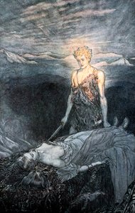 Illustrasjon fra Siegfried and the Twilight of the Gods, 1924. av Arthur Rackham