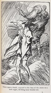Illustrasjon av Kong Lear. av Arthur Rackham