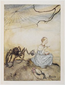Lille frøken Muffet av Arthur Rackham