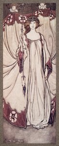 Queen Mab, who ruler in the Gardens .., fra Peter Pan i Kensington Gardens av J M Barrie (1860 - 1937), pub. 1906 av Arthur Rackham