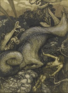 Dragedreperen Sigurd, 1901 av Arthur Rackham