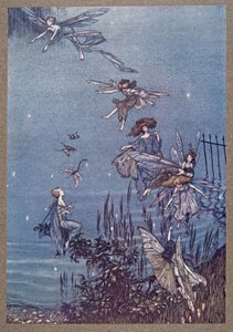 The Fairies of the Serpentine, fra Peter Pan i Kensington Gardens av J M Barrie (1860 - 1937), pub. 1906 av Arthur Rackham