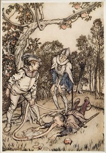 The Nose Tree, fra Little Brother & Little Sister and Other Tales av brødrene Grimm, pub.1917 av Arthur Rackham