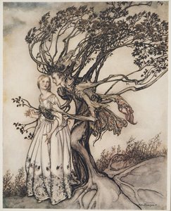 The Old Woman in the Wood, fra Little Brother & Little Sister and Other Tales av brødrene Grimm, pub.1917