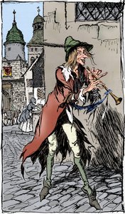Pied Piper of Hamelin, 1934 av Arthur Rackham